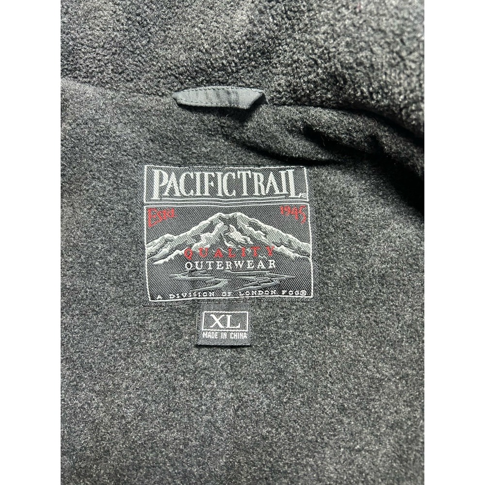 Pacific Trail Jacket Mens XL Grey/Green Hooded Full Zip Fleece Lined Winter Warm - Picture 5 of 9